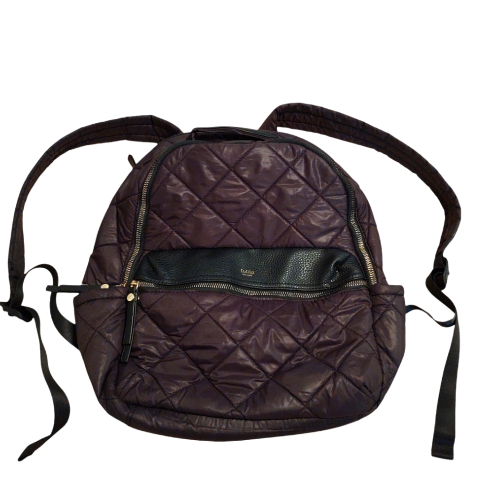 EUC Tutilo Quilted Black Backpack